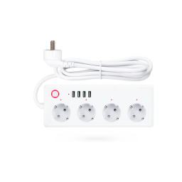 ZAPATILLA TOMA CORRIENTE 4 SCHUKO + 4 USB WIFI TUYA SMART