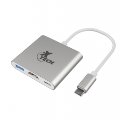 ADAPTADOR MULTIPUERTO USB TIPO-C 3-EN-1 - XTECH - XTC-565