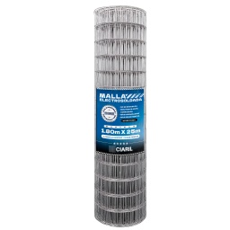 MALLA DE ALAMBRE ELECTROSOLDADA GALVANIZADA 1,80M X25M 1,9MM GROSOR 50X75MM