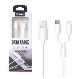 CABLE INKAX MICROUSB/IPHONE 2.1A 2 EN 1