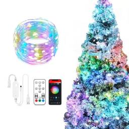 LUCES LED NAVIDAD RGB TUYA SMART WIFI AUDIORITMICAS 10M