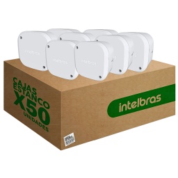 50 CAJAS ESTANCO INTERIOR PARA CMARAS - INTELBRAS BLANCA