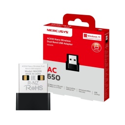 ADAPTADOR WIFI USB MERCUSYS MA20N - MINI - 2.4 - 5GHZ - 650MBPS