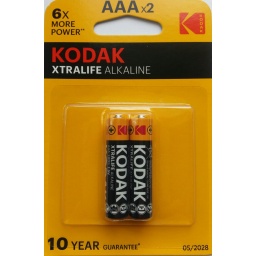 PILAS KODAK XTRALIFE ALKALINA AAA X 2