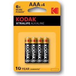 PILAS KODAK XTRALIFE ALKALINA AAA X 4