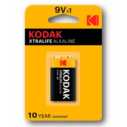 BATERA KODAK XTRALIFE ALKALINA 9V X1