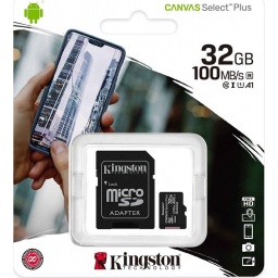 MEMORIA MICRO SD KINGSTON 32GB CANVAS SELECT PLUS 100MB/S