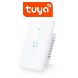 Interruptor De Luz Tctil Tuya Smart 1 Ch Wifi Blanco