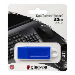 PENDRIVE KINGSTON 32GB EXODIA DATA TRAVELER 3.2 AZUL