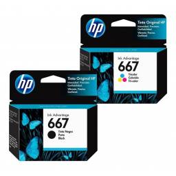 PACK CARTUCHOS ORIGINALES HP 667 DESKJET 2375 2775 2776