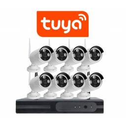 KIT DE CAMARAS WIFI TUYA SMART NVR 8CH + 8 CAMS 2MP