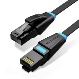 CABLE PATCHCORD CAT6 0.5M FLAT NEGRO - VENTION